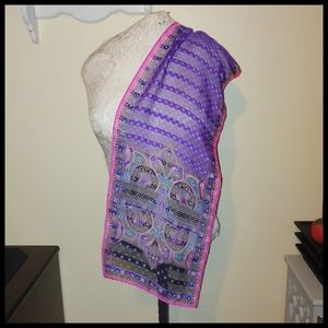 Sheer Vintage Paisley Scarf